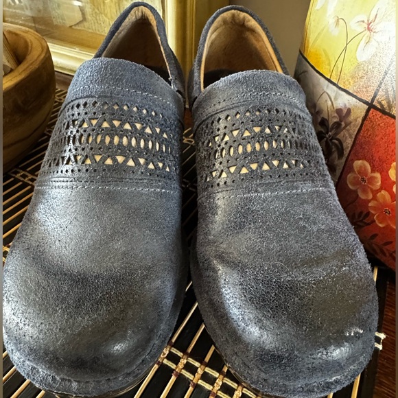 Ariat Navy Leather Slip-On clogs 10 - Picture 10 of 13